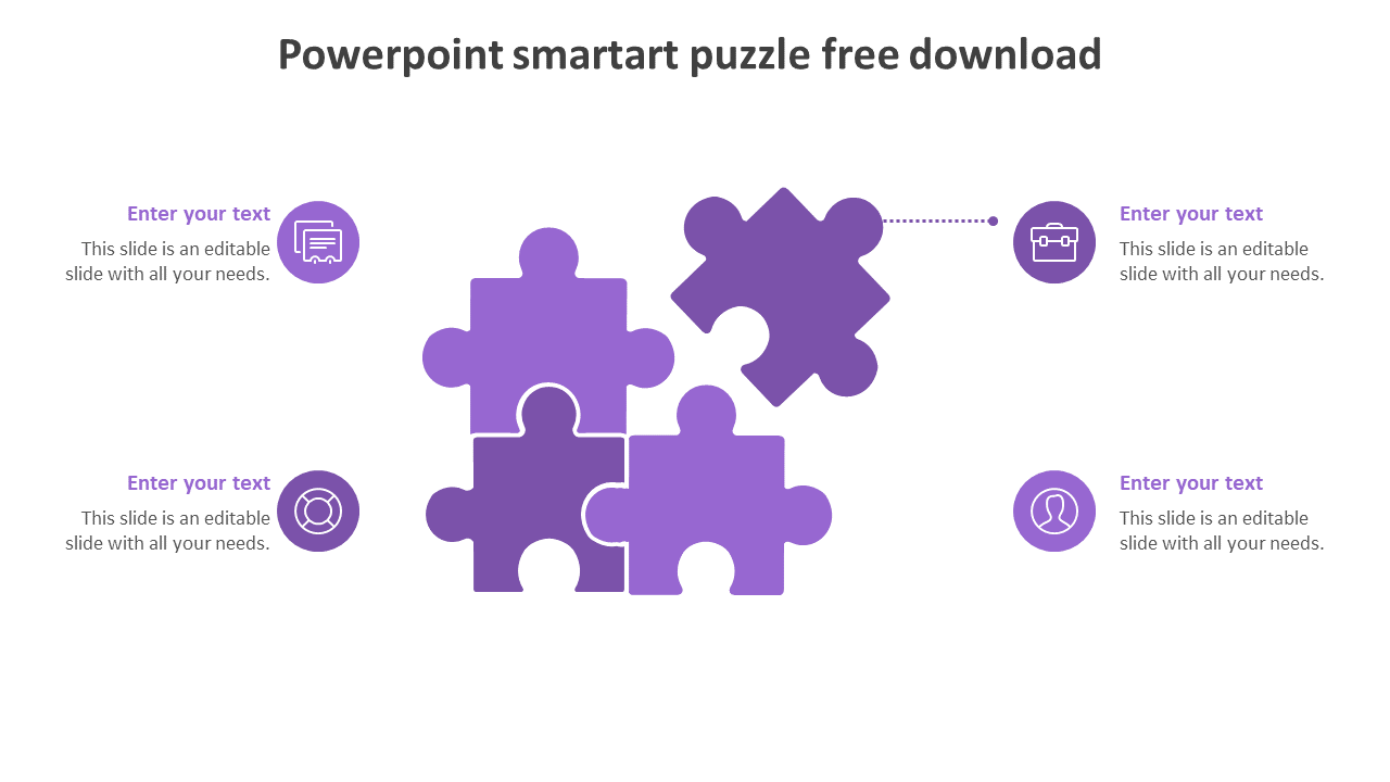 powerpoint smartart puzzle free download-purple